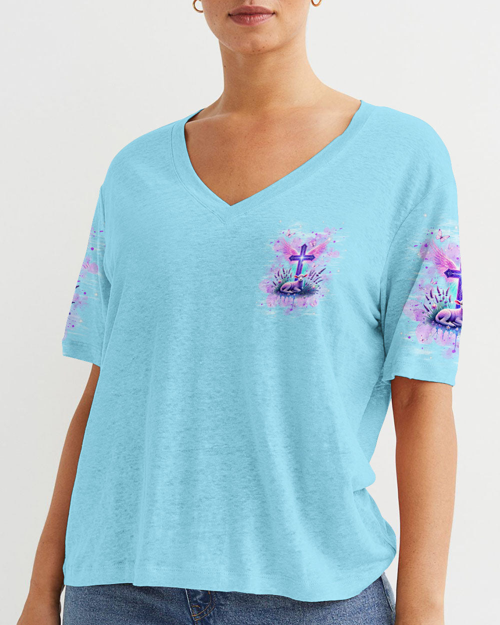 When God Steps In Miracles Happen Lamb Women's All Over Print Shirt - Tlpq2106241