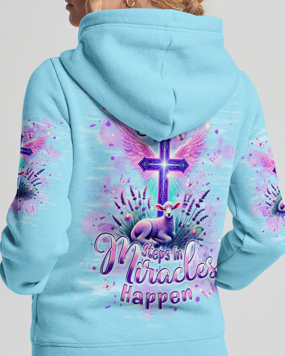 When God Steps In Miracles Happen Lamb Women's All Over Print Shirt - Tlpq2106241