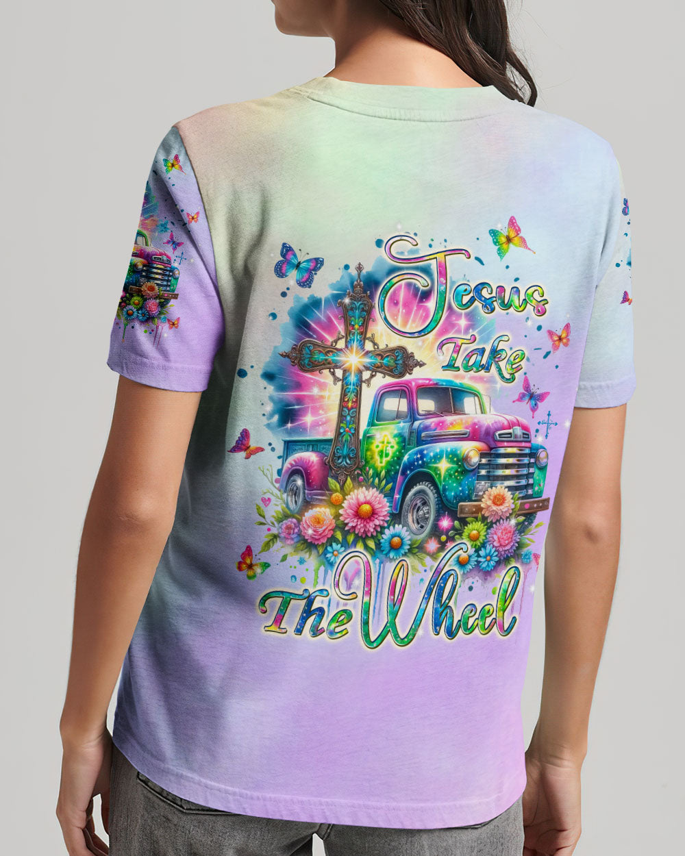 Jesus Take The Wheel Truck Women's All Over Print Shirt - Tlpq2404241