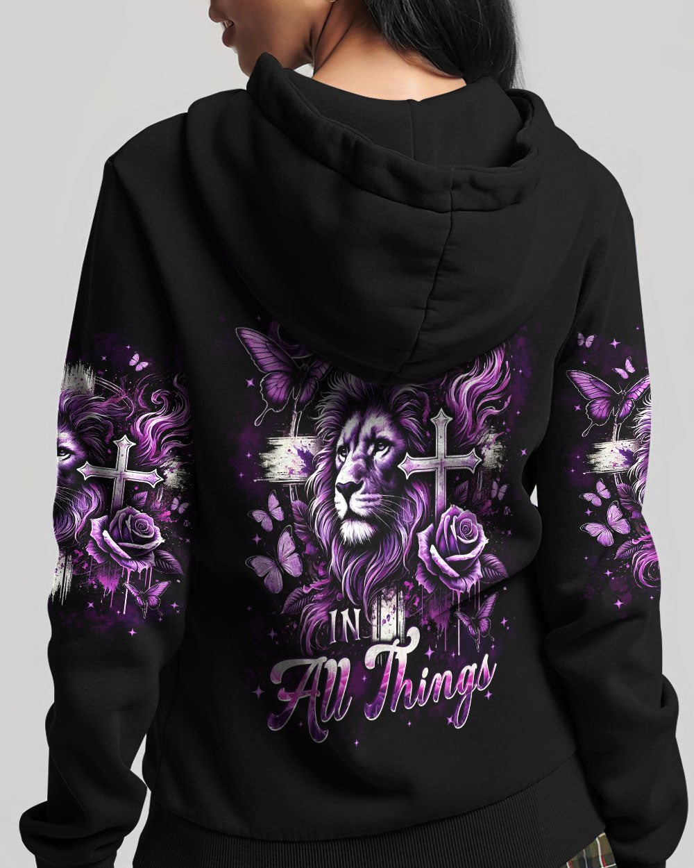 Trust Jesus In All Things Lion Women's All Over Print Shirt - Tlpq2810245