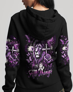 Trust Jesus In All Things Lion Women's All Over Print Shirt - Tlpq2810245