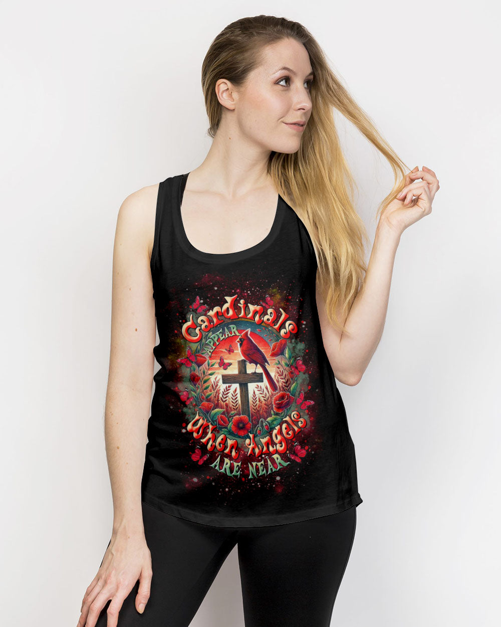 Cardinals Appear When Angels Are Near Women's All Over Print Shirt - Tltr0201252
