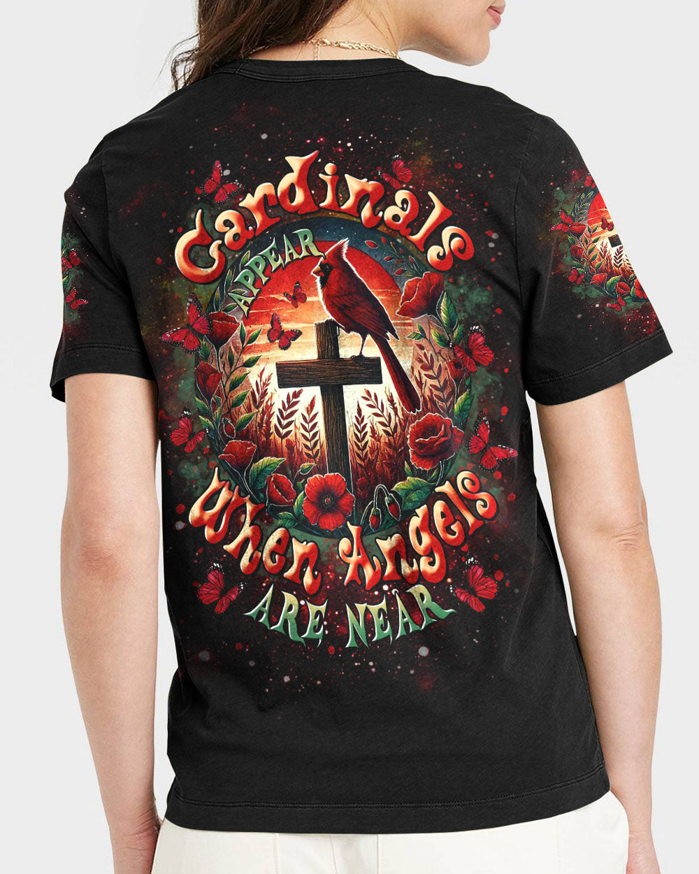 Cardinals Appear When Angels Are Near Women's All Over Print Shirt - Tltr0201252