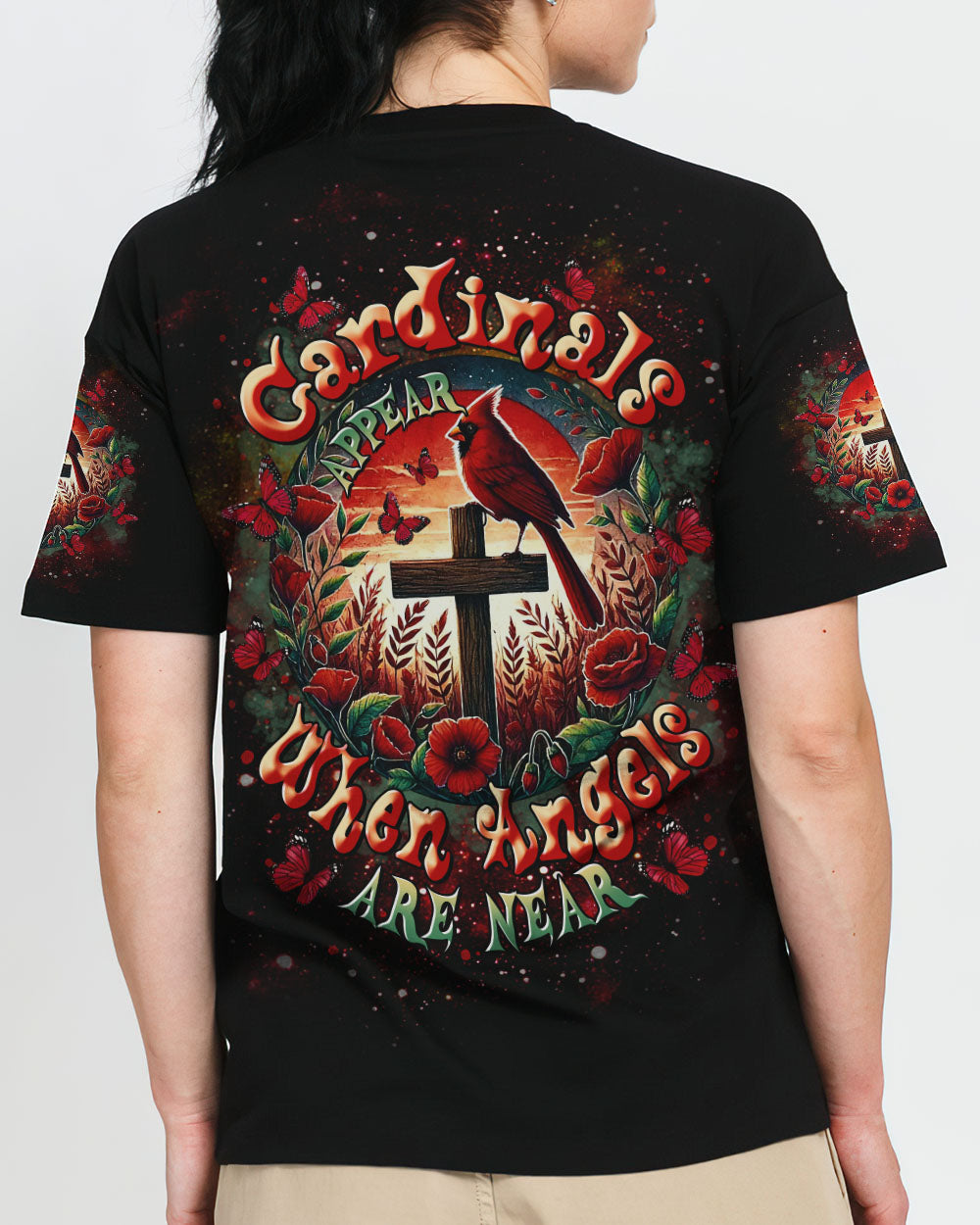 Cardinals Appear When Angels Are Near Women's All Over Print Shirt - Tltr0201252