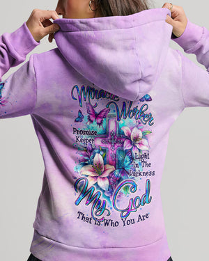 Way Maker Miracle Worker Cross Lilies Women's All Over Print Shirt   - Tltr0206254