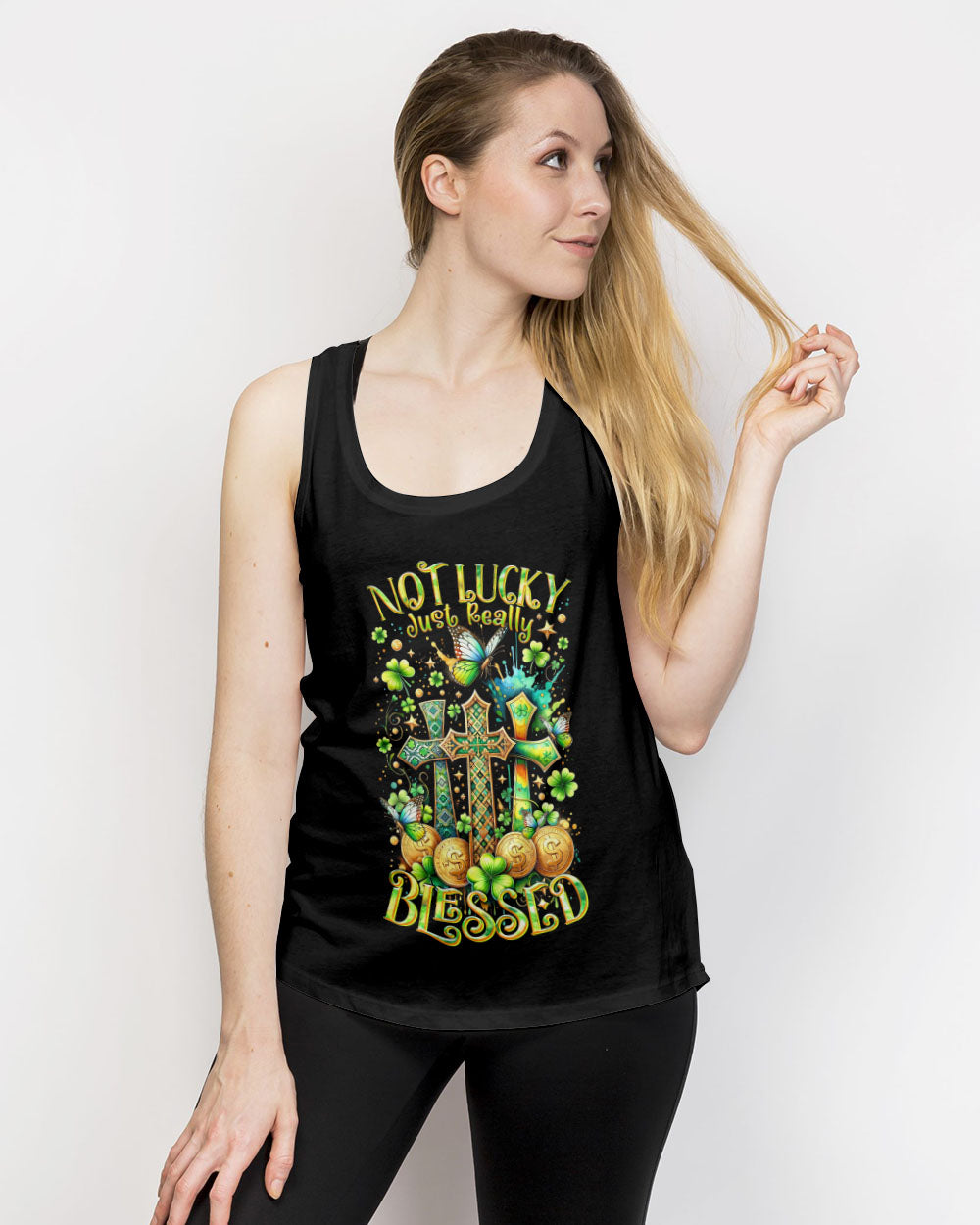 Not Lucky Just Really Blessed Patrick's Day Women's All Over Print Shirt - Tltr0301244
