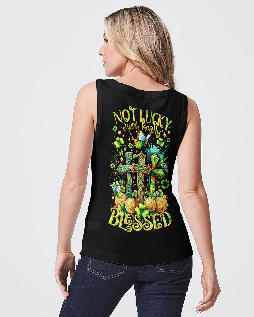 Not Lucky Just Really Blessed Patrick's Day Women's All Over Print Shirt - Tltr0301244