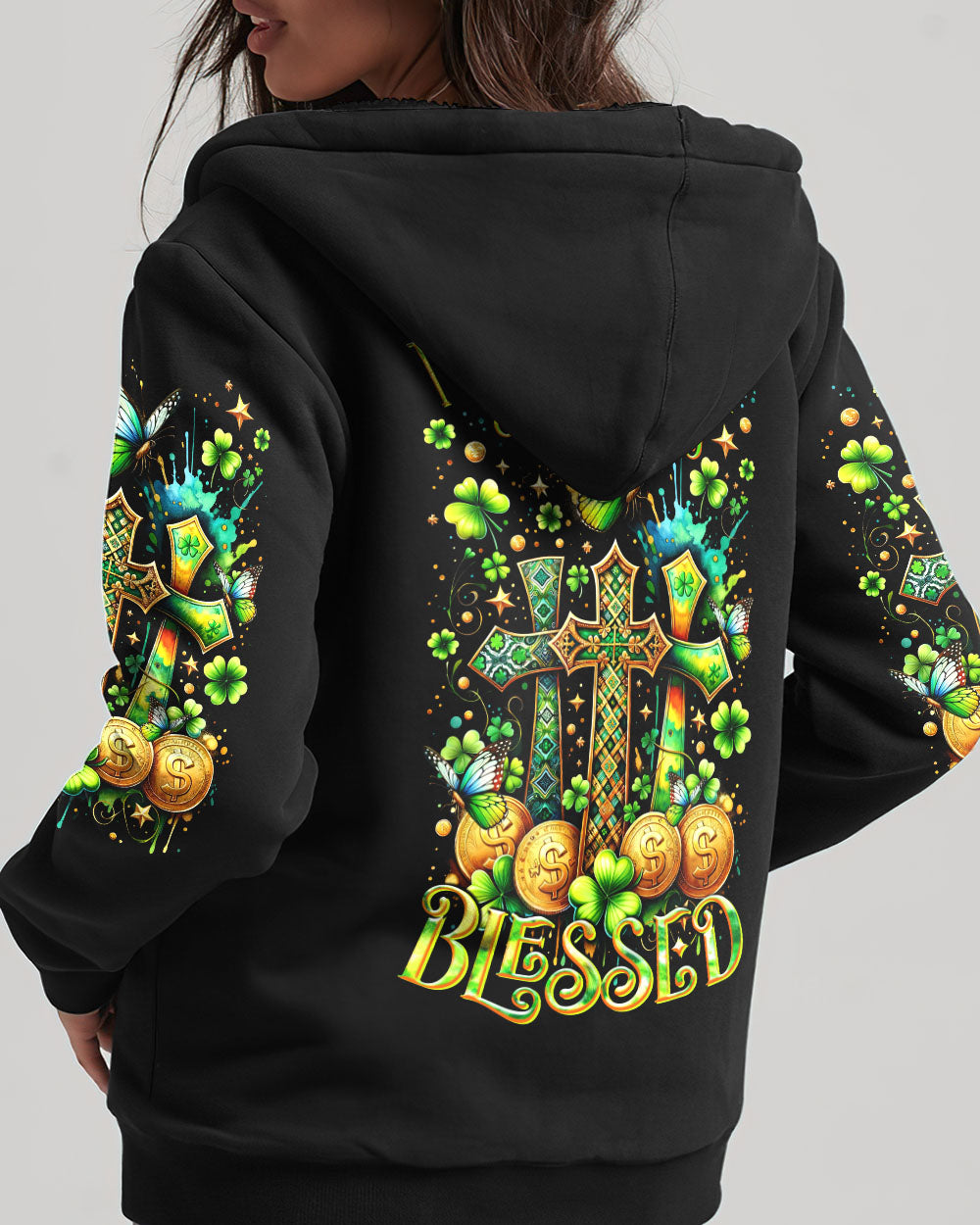 Not Lucky Just Really Blessed Patrick's Day Women's All Over Print Shirt - Tltr0301244