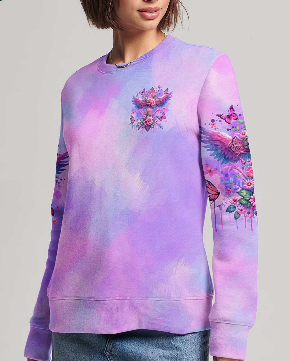 Lord Stood With Me Cross Wings Rose Women's All Over Print Shirt - Tltr0502244
