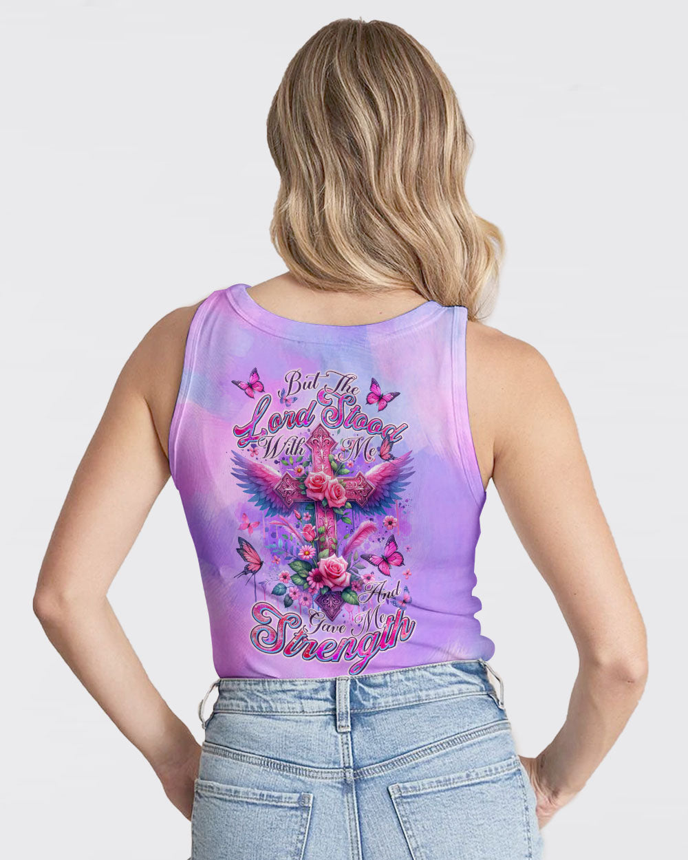 Lord Stood With Me Cross Wings Rose Women's All Over Print Shirt - Tltr0502244
