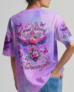 Lord Stood With Me Cross Wings Rose Women's All Over Print Shirt - Tltr0502244