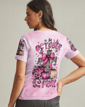 In October We Wear Pink Cross Women's All Over Print Shirt   - Tltr0508252