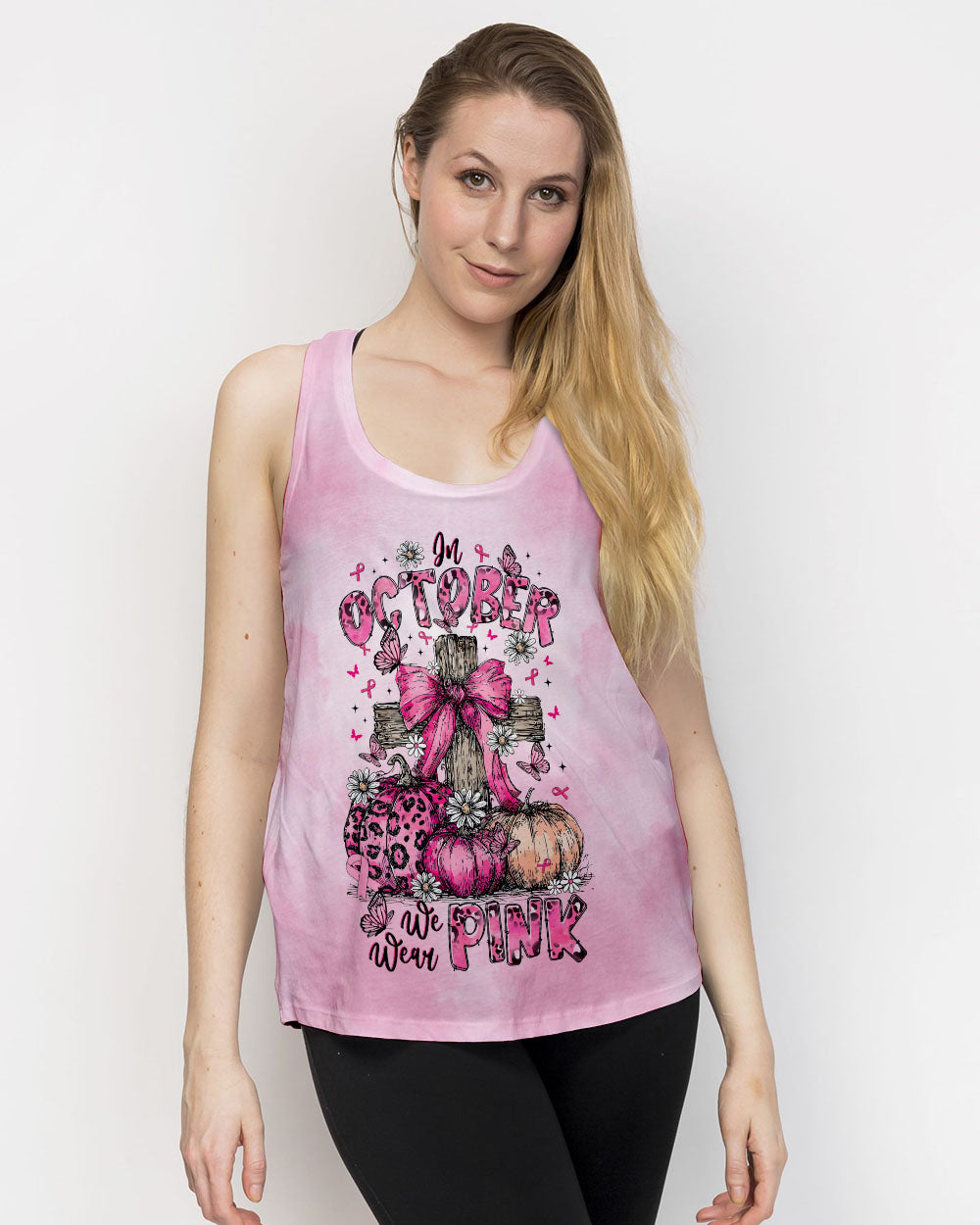 In October We Wear Pink Cross Women's All Over Print Shirt   - Tltr0508252