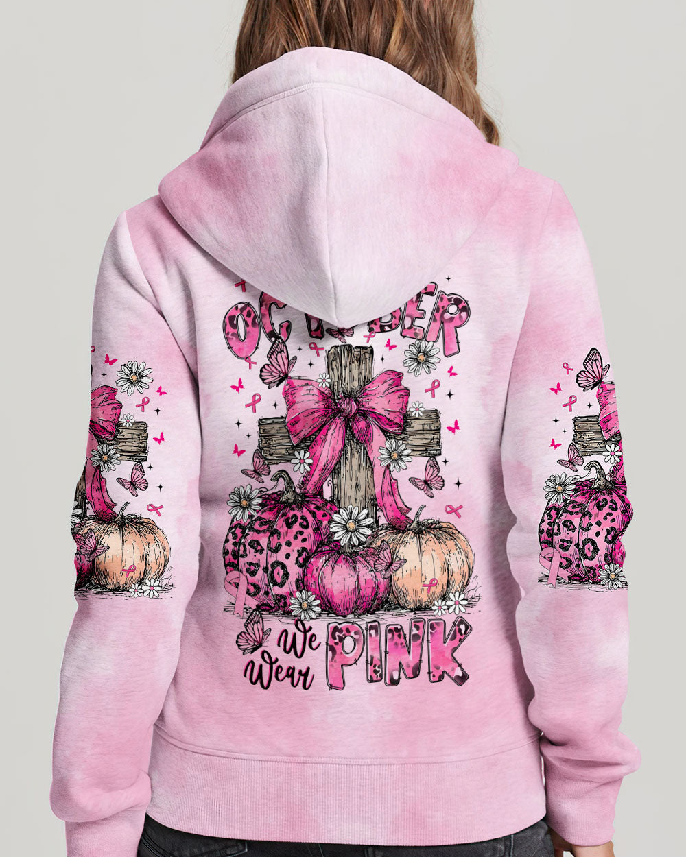 In October We Wear Pink Cross Women's All Over Print Shirt   - Tltr0508252