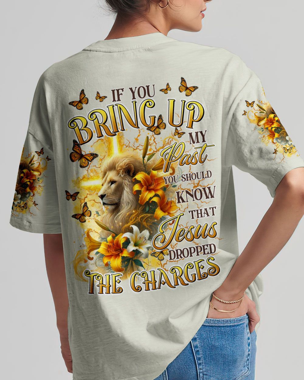 Jesus Dropped The Charges Lion Women's All Over Print Shirt - Tltr0509245