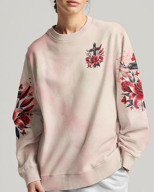 God Is With You Lilies Cross Women's All Over Print Shirt  -  Tltr0702252