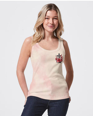 God Is With You Lilies Cross Women's All Over Print Shirt  -  Tltr0702252