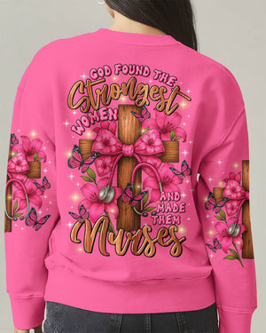 God Found The Strongest Women Nurse Women's All Over Print Shirt   - Tltr0708253