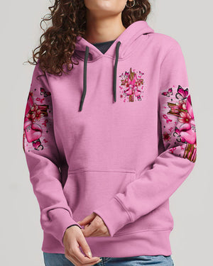 In October We Wear Pink Breast Cancer Awareness Women's All Over Print Shirt   - Tltr1108253