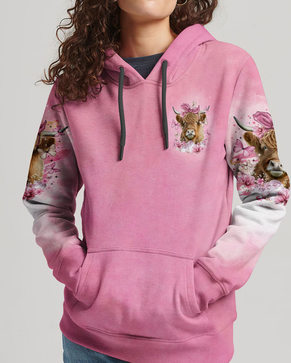 Living Life Somewhere Between Jesus Pink Cow Women's All Over Print Shirt - Tltr1202254