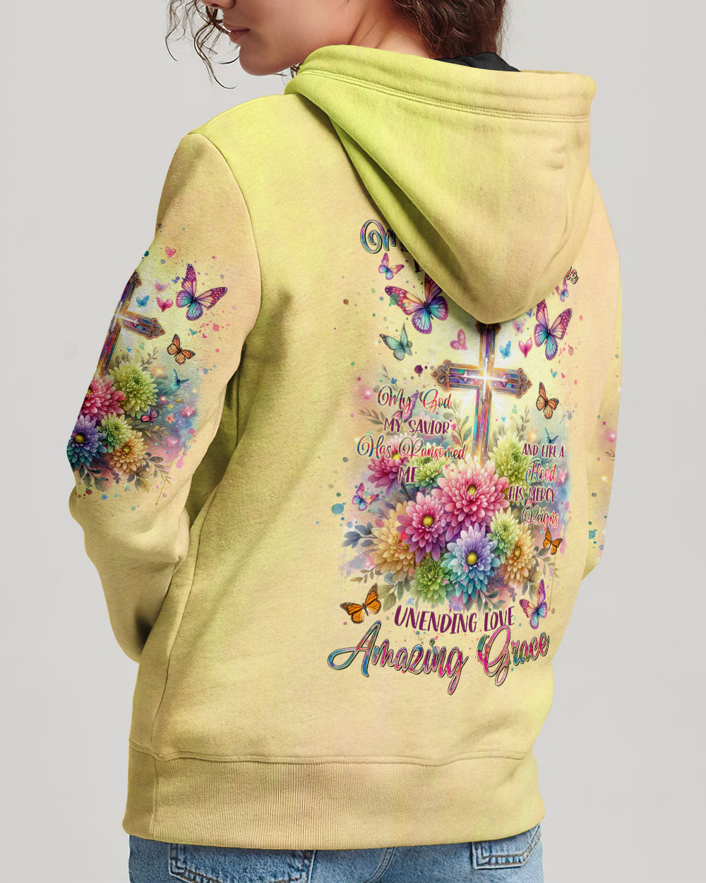 Unending Love Amazing Grace Flower Cross Women's All Over Print Shirt - Tltr1406241