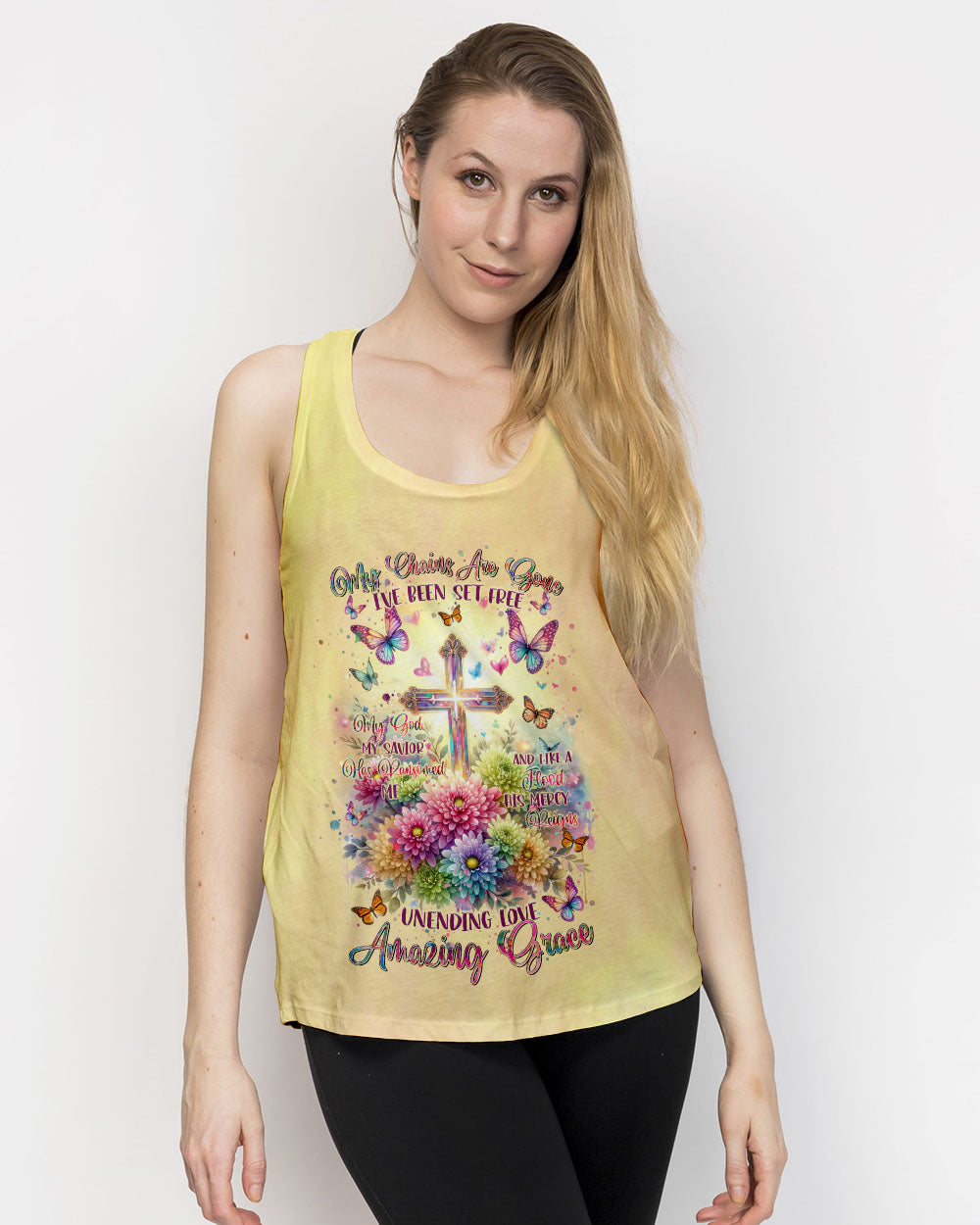 Unending Love Amazing Grace Flower Cross Women's All Over Print Shirt - Tltr1406241