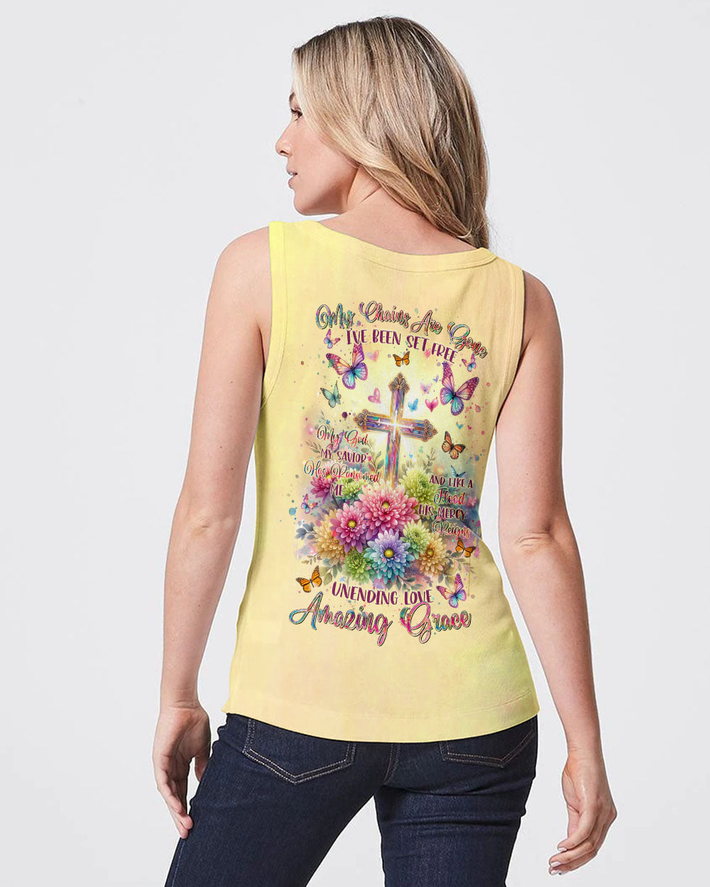 Unending Love Amazing Grace Flower Cross Women's All Over Print Shirt - Tltr1406241