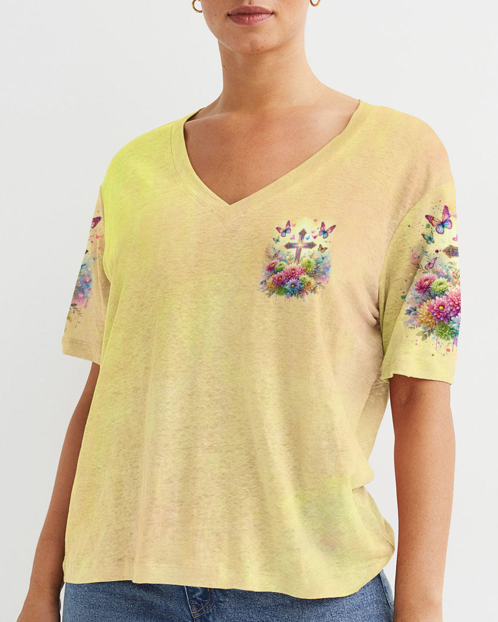Unending Love Amazing Grace Flower Cross Women's All Over Print Shirt - Tltr1406241