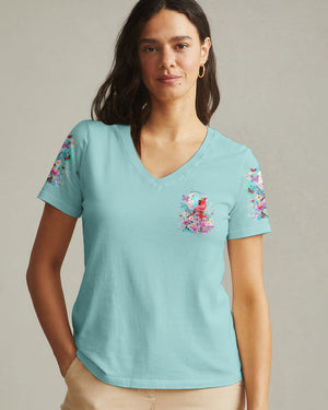 A Big Piece Of My Heart Lives In Heaven Cardinals Women's All Over Print Shirt - Tltr1601253
