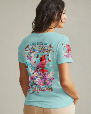 A Big Piece Of My Heart Lives In Heaven Cardinals Women's All Over Print Shirt - Tltr1601253