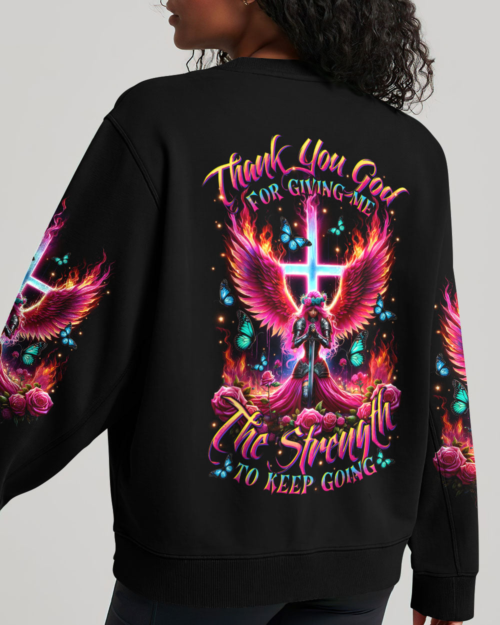 Thank You God Jesus Warrior Women's All Over Print Shirt    - Tltr1705253