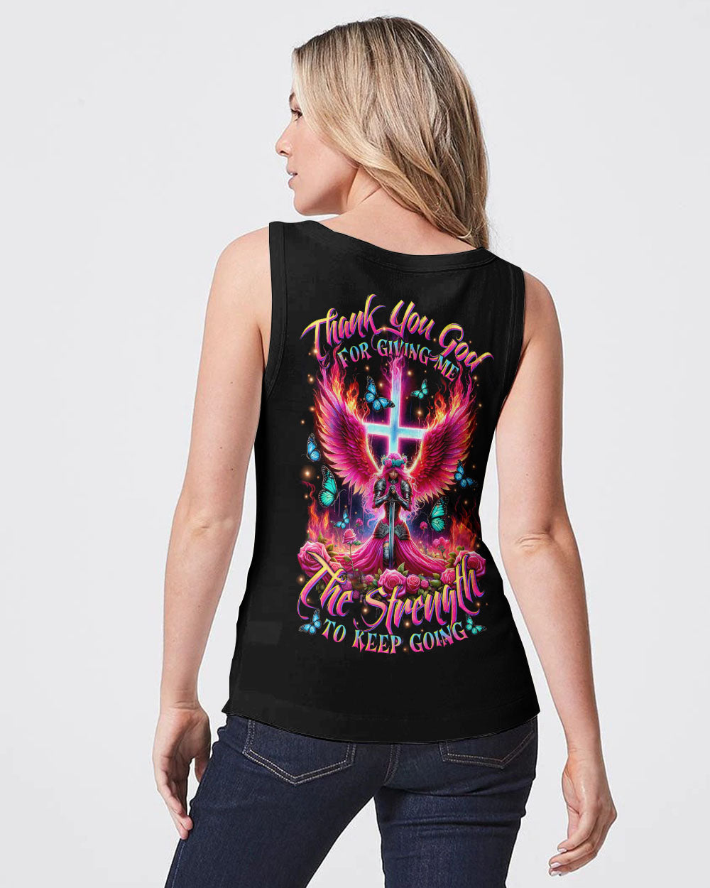Thank You God Jesus Warrior Women's All Over Print Shirt    - Tltr1705253