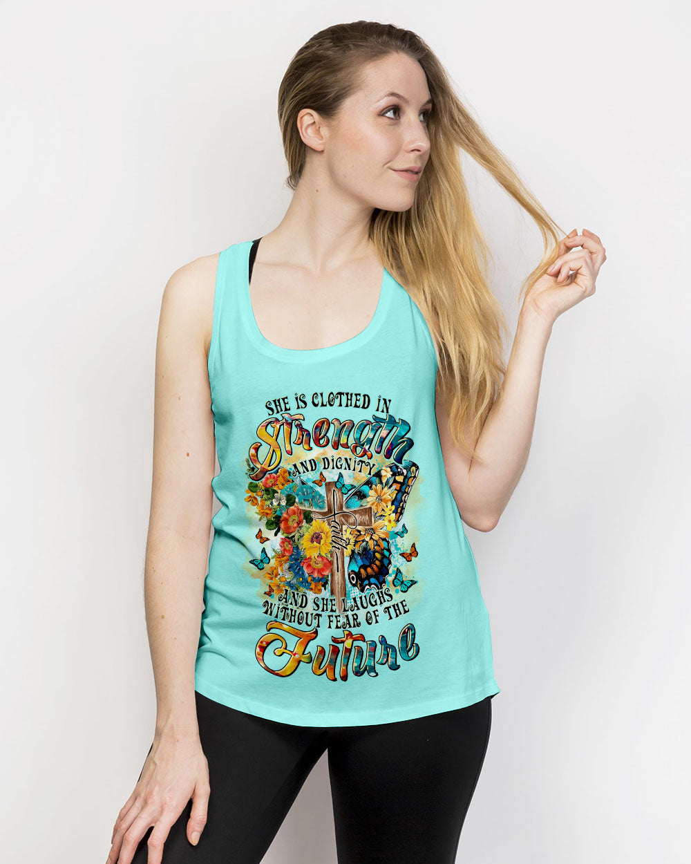 She Is Clothed In Strength And Dignity Butterfly Women's All Over Print Shirt - Tltr1811242
