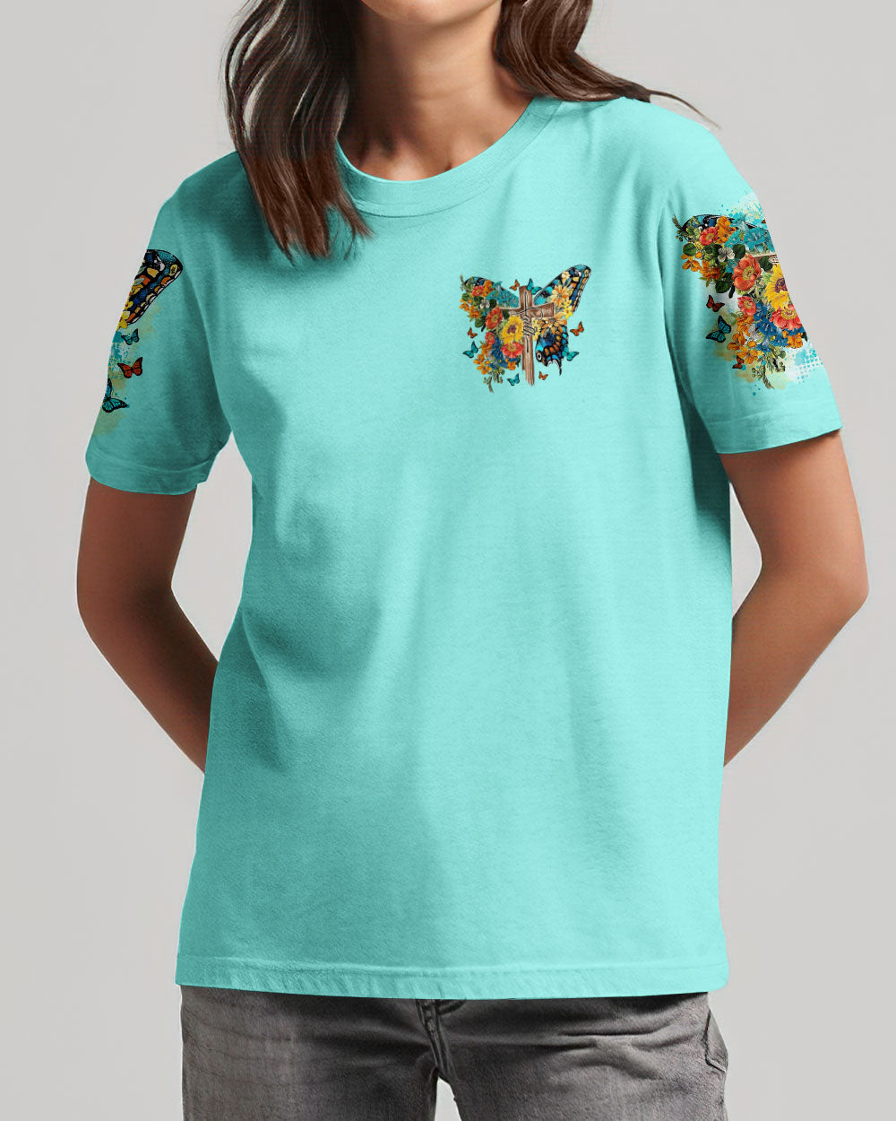 She Is Clothed In Strength And Dignity Butterfly Women's All Over Print Shirt - Tltr1811242