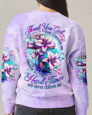 Thank You God For Carrying Me Lilies Women's All Over Print Shirt  - Tltr2005251