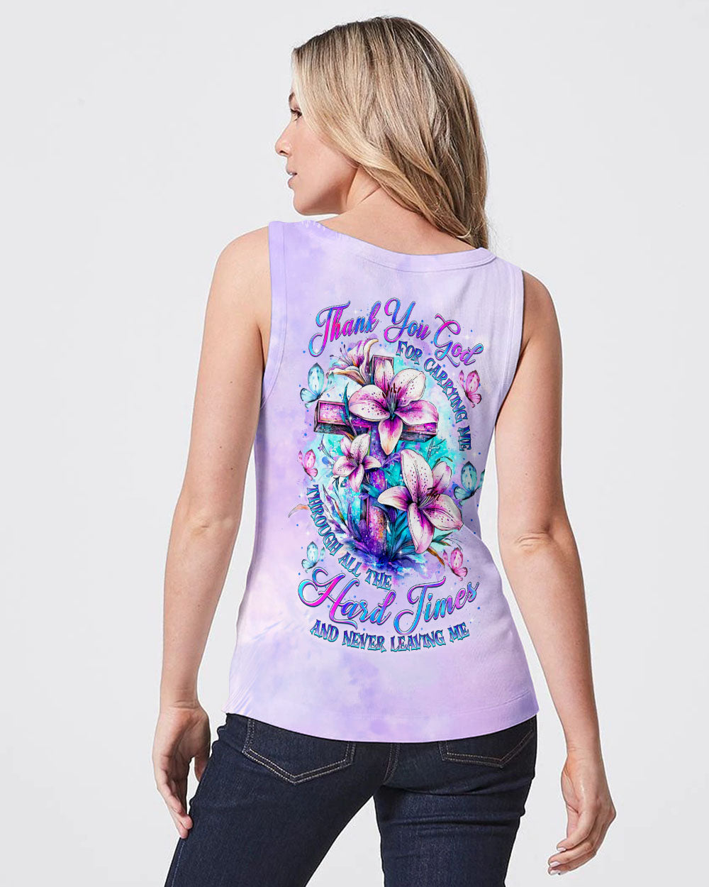 Thank You God For Carrying Me Lilies Women's All Over Print Shirt  - Tltr2005251