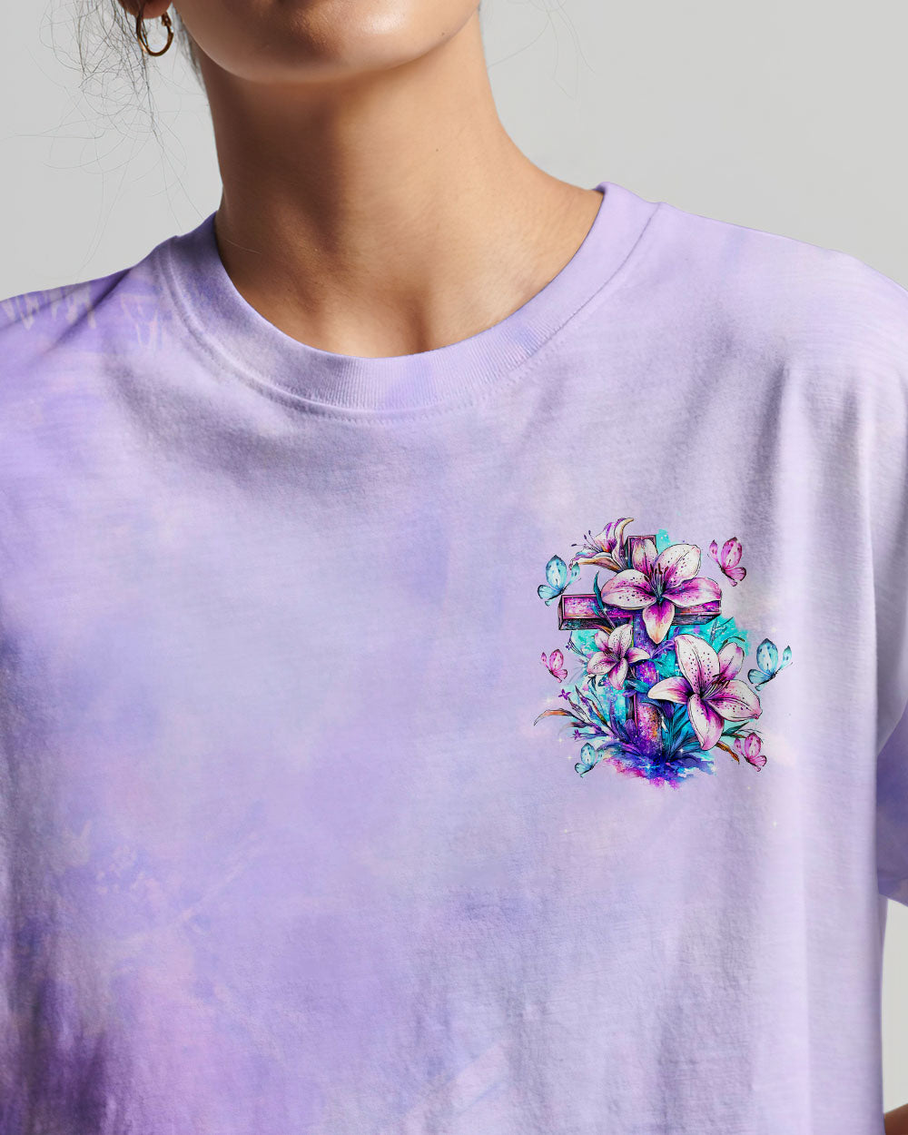 Thank You God For Carrying Me Lilies Women's All Over Print Shirt  - Tltr2005251