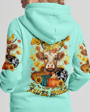 Living Life Somewhere Between Jesus Cow Autumn Women's All Over Print Shirt - Tltr2208242
