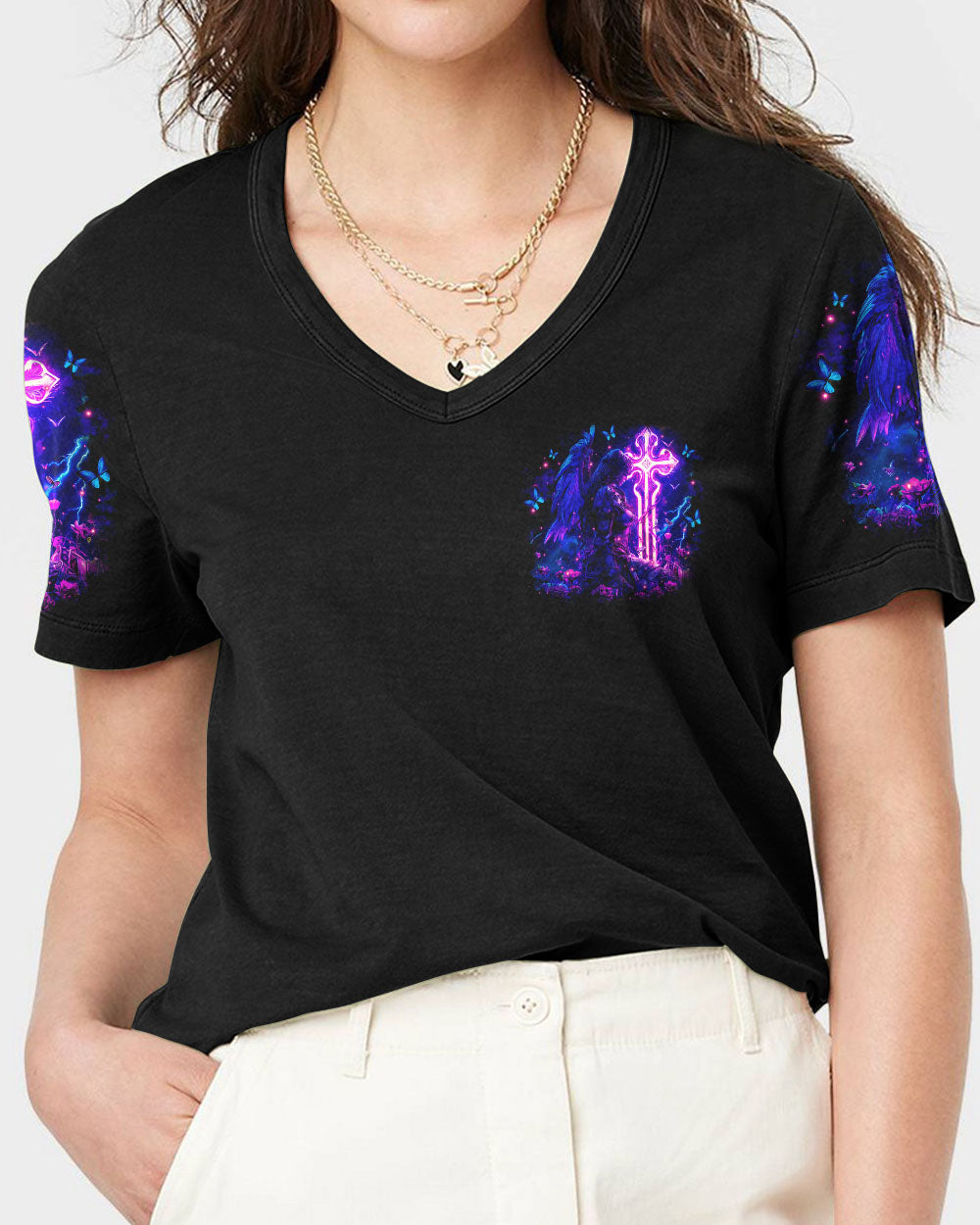 A Child Of God A Woman Of Faith Warrior Women's All Over Print Shirt  - Tltr2210245