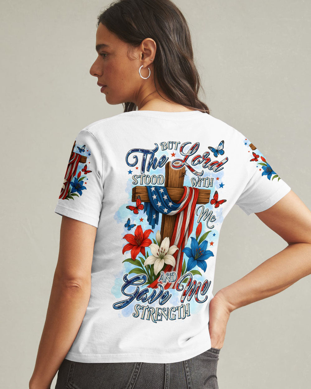 Lord Stood With Me Lilies Women's All Over Print Shirt - Tltr2305251