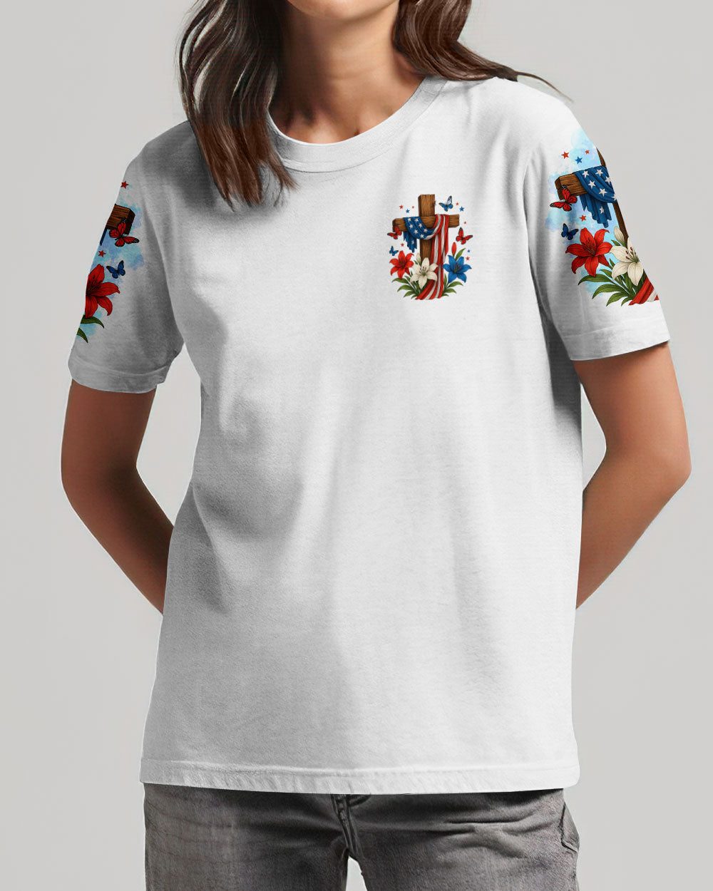 Lord Stood With Me Lilies Women's All Over Print Shirt - Tltr2305251