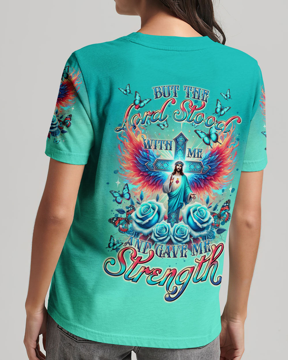 Lord Stood With Me Cross Rose Women's All Over Print Shirt - Tltr2308245