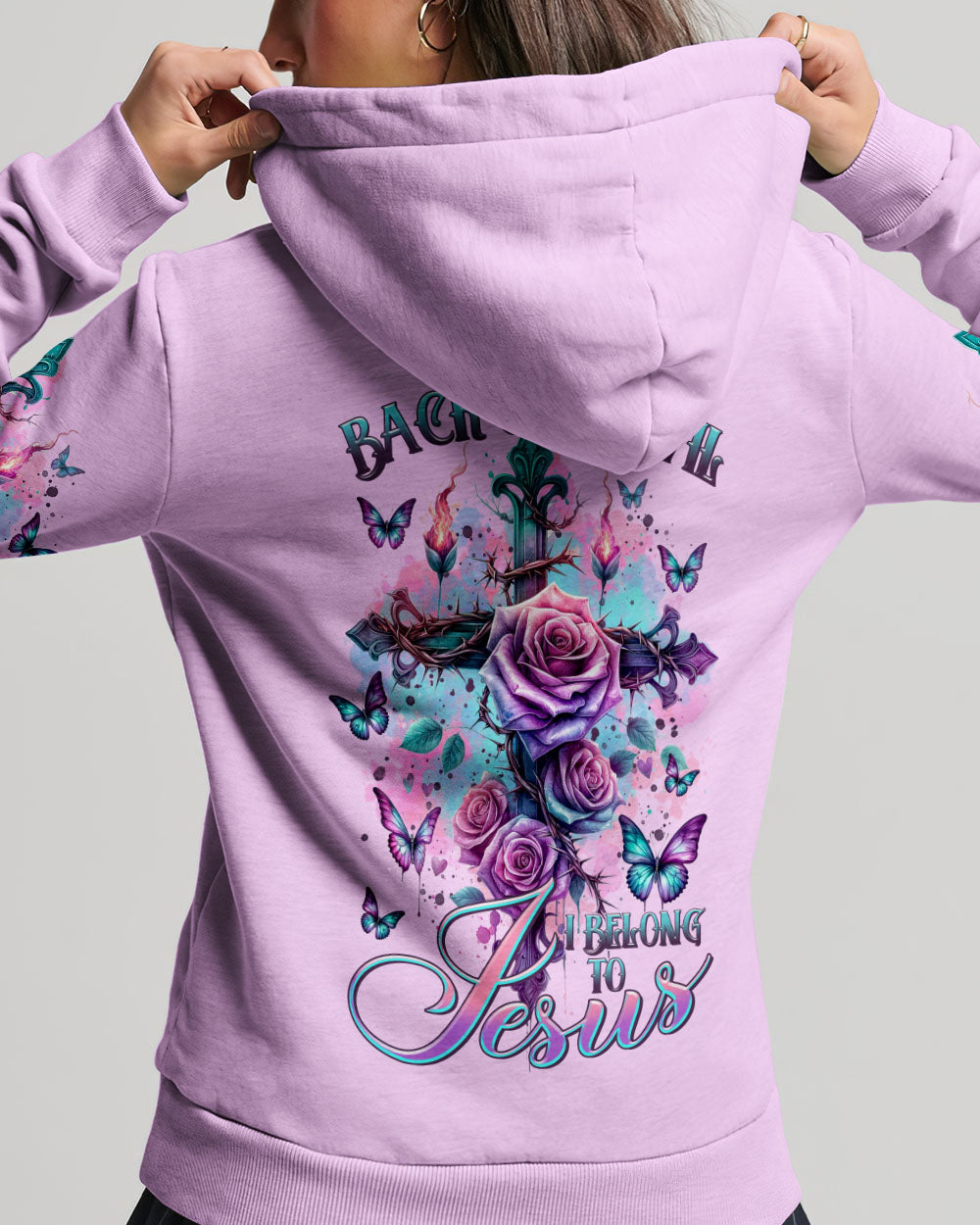 I Belong To Jesus Cross Rose Women's All Over Print Shirt - Tltr2401241