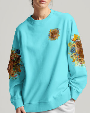 Living Life Somewhere Between Jesus Cow Women's All Over Print Shirt - Tltr2406241