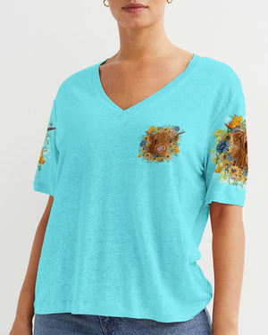 Living Life Somewhere Between Jesus Cow Women's All Over Print Shirt - Tltr2406241