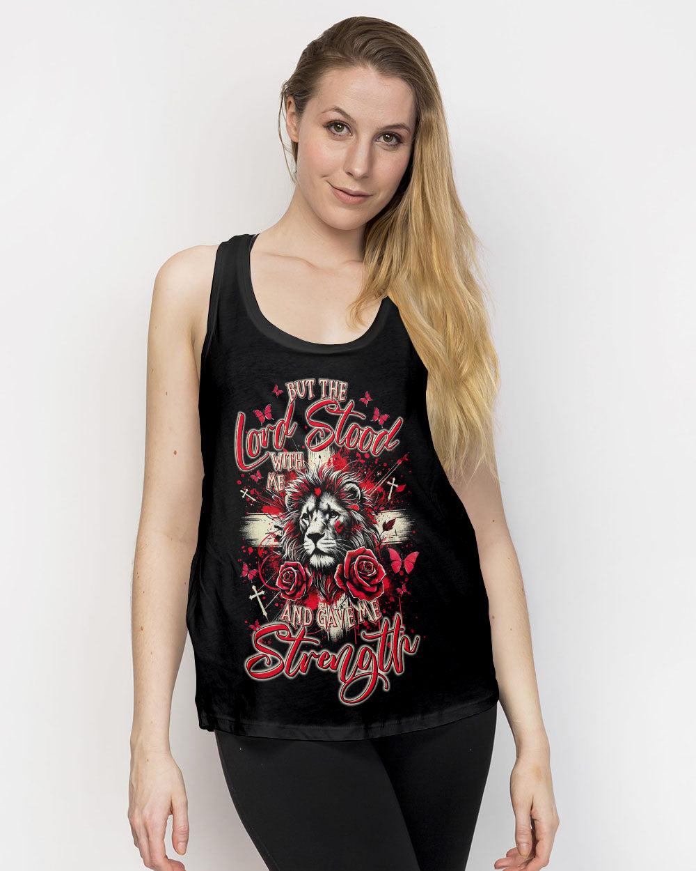 Lord Stood With Me Lion Rose Women's All Over Print Shirt  - Tltr2410244