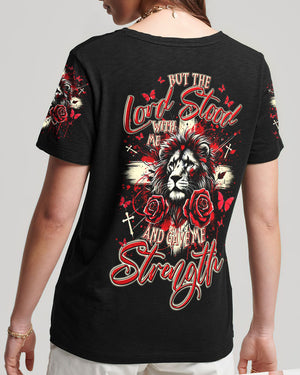 Lord Stood With Me Lion Rose Women's All Over Print Shirt  - Tltr2410244