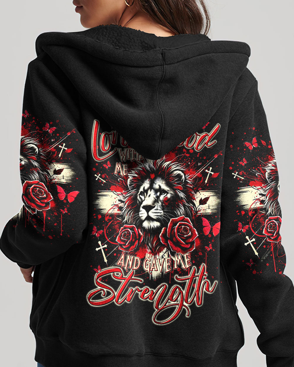 Lord Stood With Me Lion Rose Women's All Over Print Shirt  - Tltr2410244