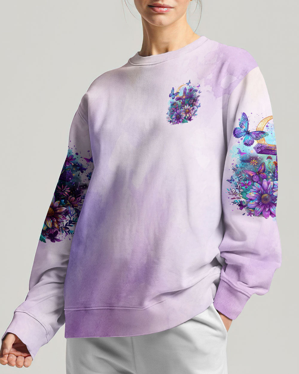 I Believe In God Flower Cross Women's All Over Print Shirt - Tltr2511244
