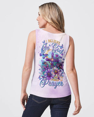 I Believe In God Flower Cross Women's All Over Print Shirt - Tltr2511244